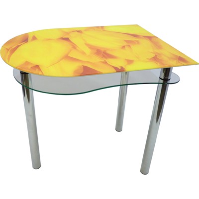 стеклянный стол апельсин